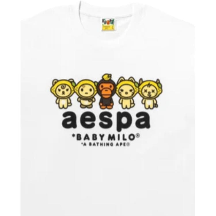 Футболка A BATHING APE aespa Женские T-рубашки - изображение 5