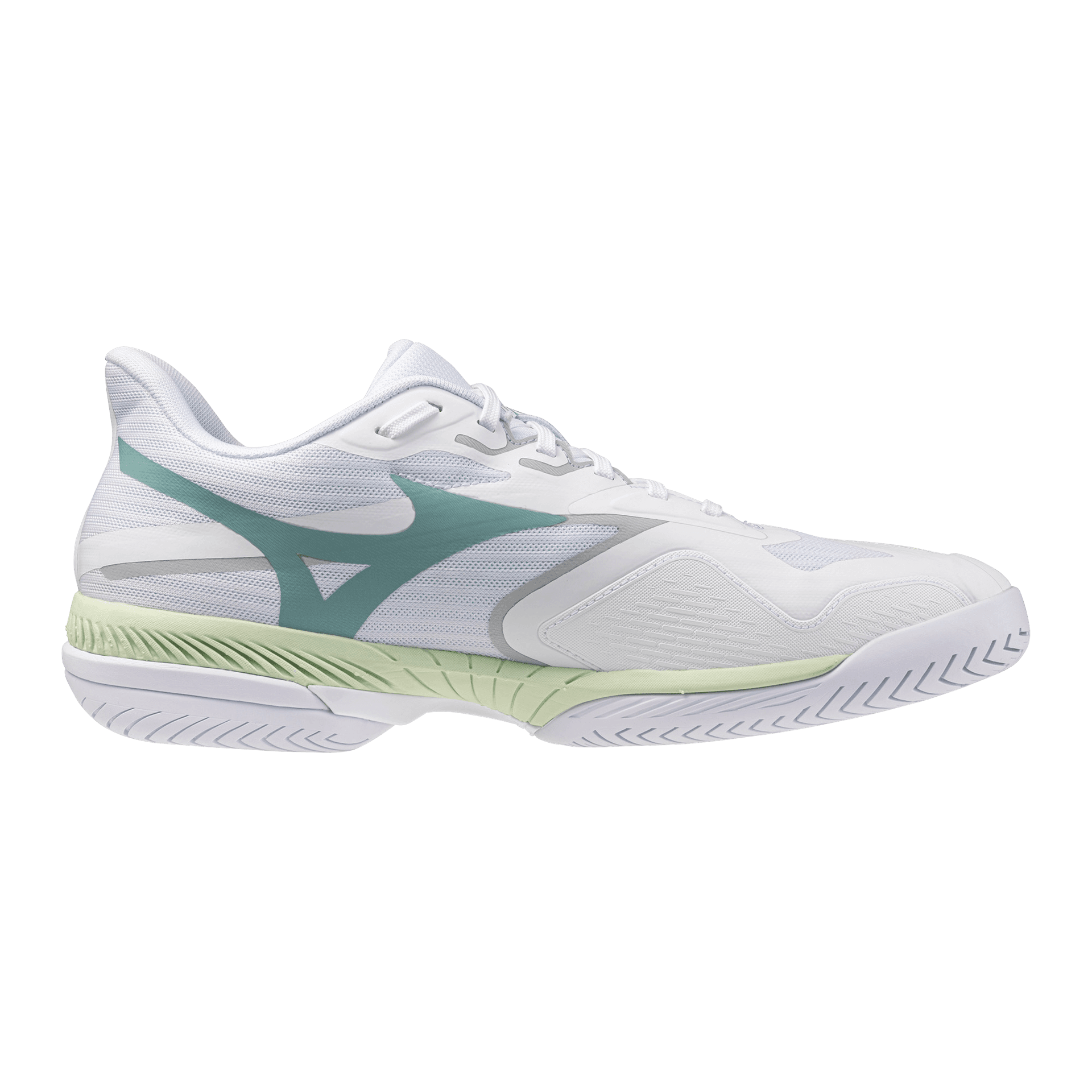 Кроссовки для тенниса Mizuno WAVE EXCEED COURT Теннисные кроссовки Низкий топ Белый Светло-зеленый 61GA261803 Унисекс - изображение 2