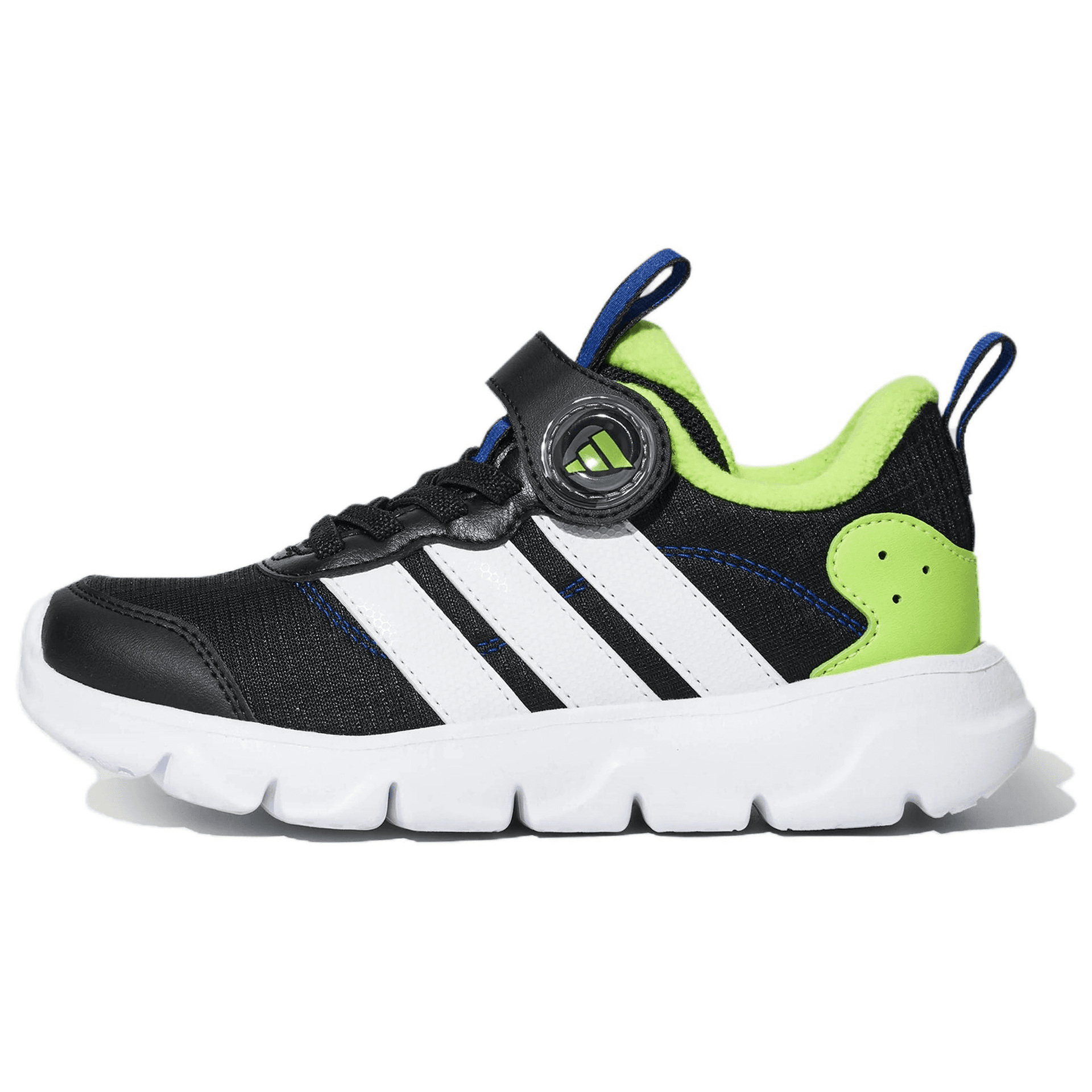 Кроссовки Adidas Playflow 2,0 Детские беговые кроссовки Low Топ Черный белый зеленый Флуоресцентный Kids - изображение 1
