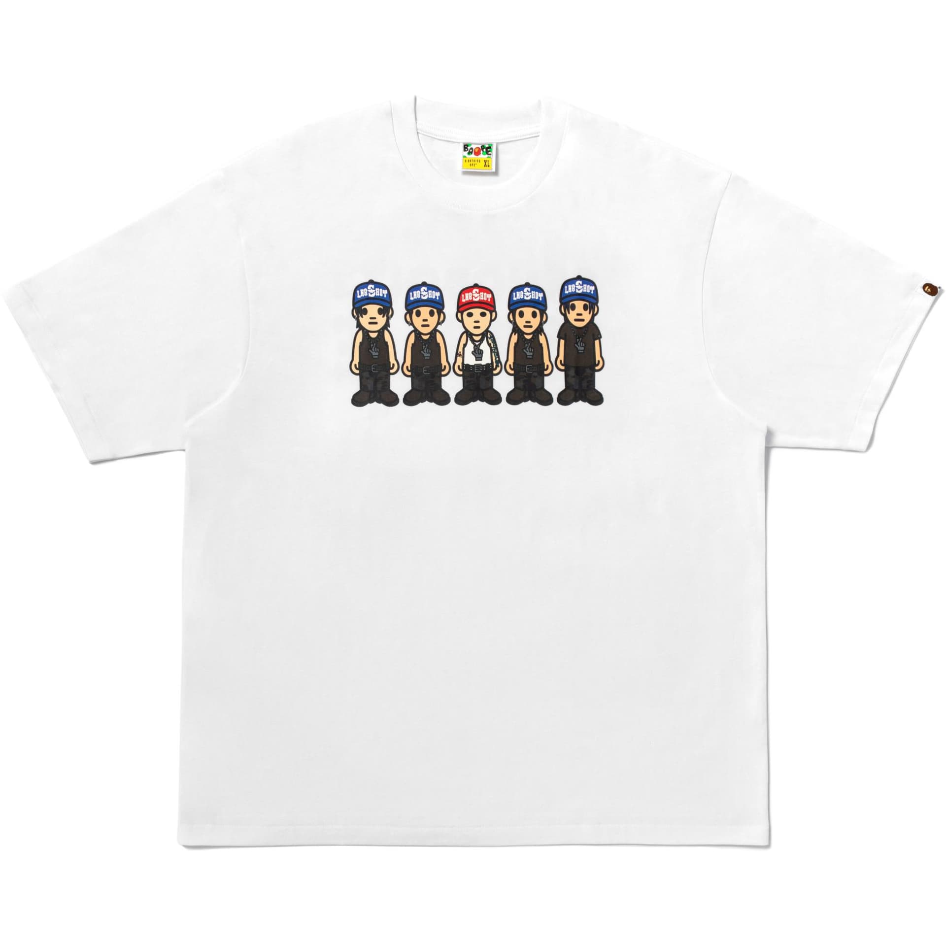 Футболка A BATHING APE Jay Park X LNGSHOT Белый Унисекс T-рубашки - изображение 1