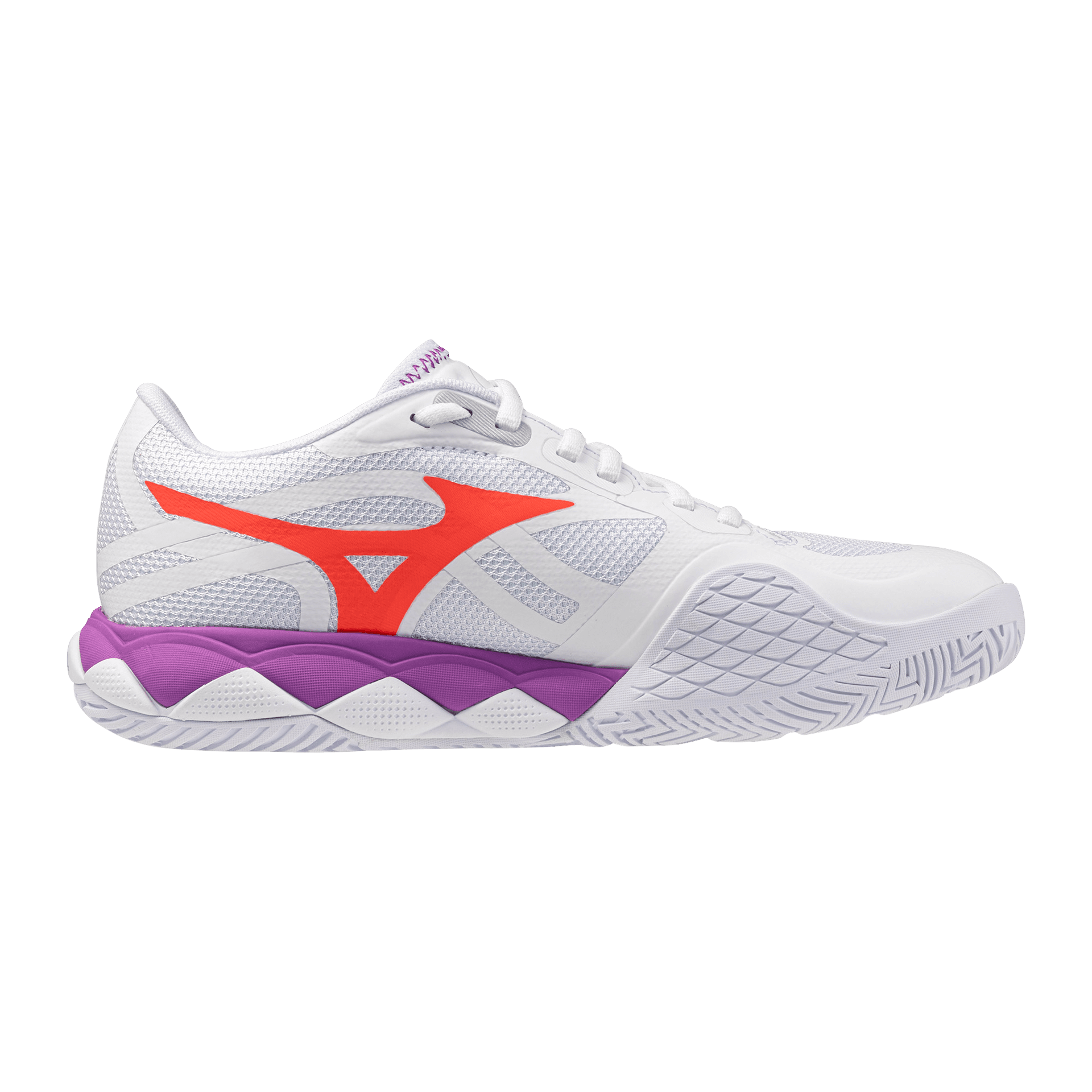 Кроссовки для тенниса Mizuno WAVE ENFORCE TOUR 2 Теннисные кроссовки Низкий топ Белый Оранжевый Фиолетовый Многоцветный 61GA260102 Женские - изображение 2