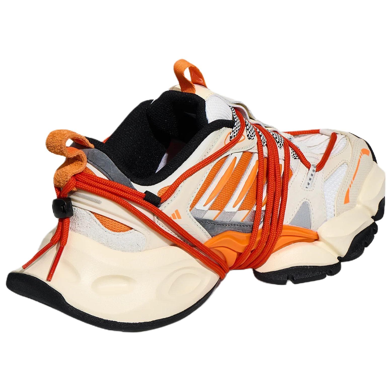 Кроссовки для бега Adidas XLG RUNNER DELUXE 2,0 Беговые кроссовки Низкий Топ Айвори Ярко-белый PURE Оранжевый Унисекс - изображение 4