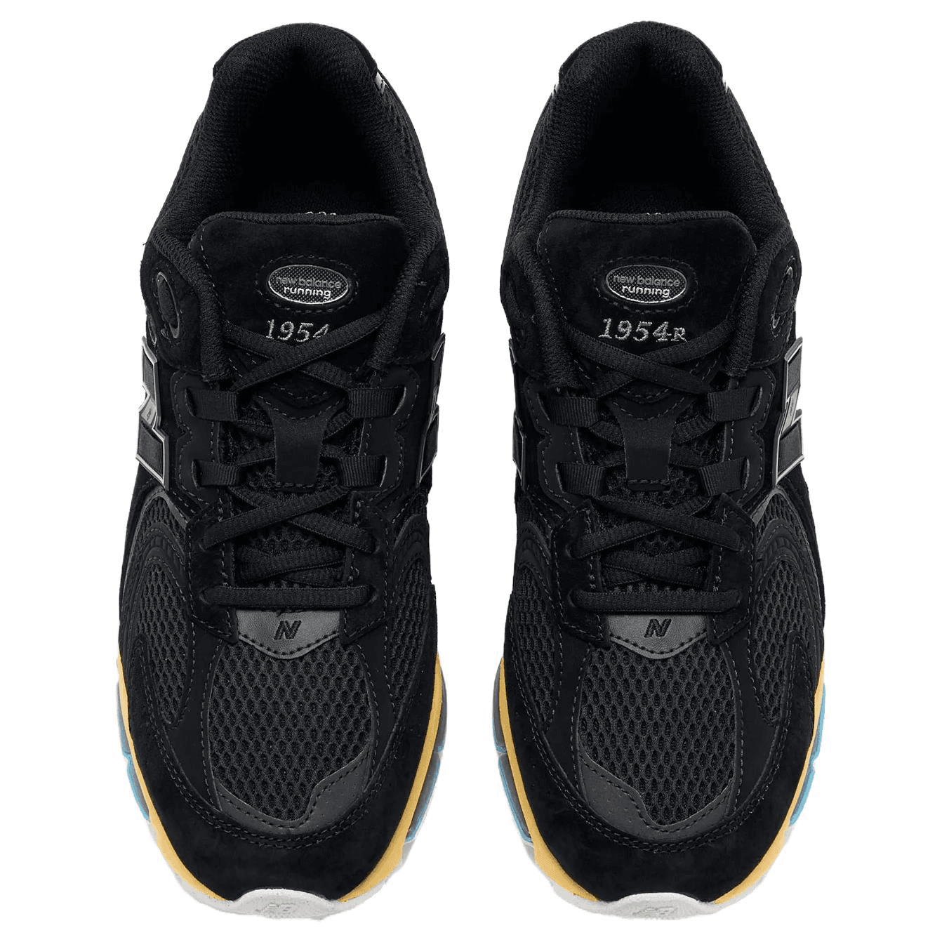 Кроссовки для бега New Balance NB 1954R Беговые кроссовки Низкий Топ Черный Желтый Мужской - изображение 4