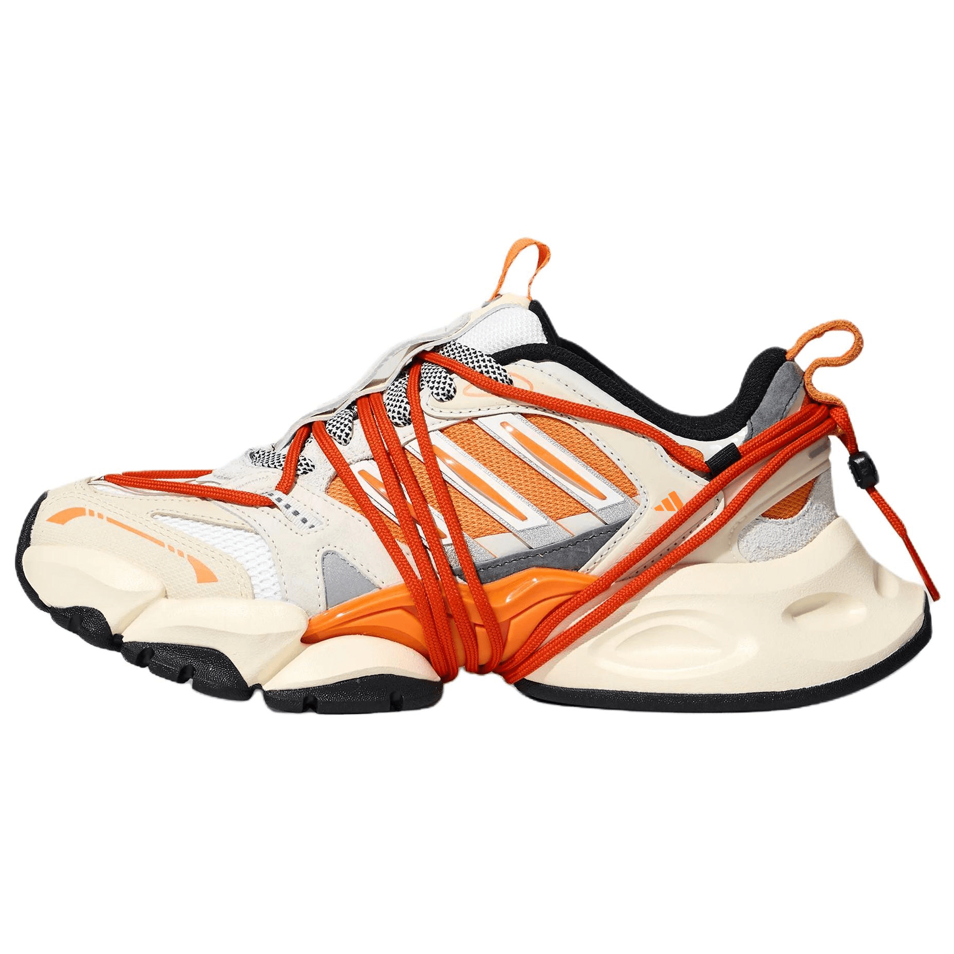Кроссовки для бега Adidas XLG RUNNER DELUXE 2,0 Беговые кроссовки Низкий Топ Айвори Ярко-белый PURE Оранжевый Унисекс - изображение 1