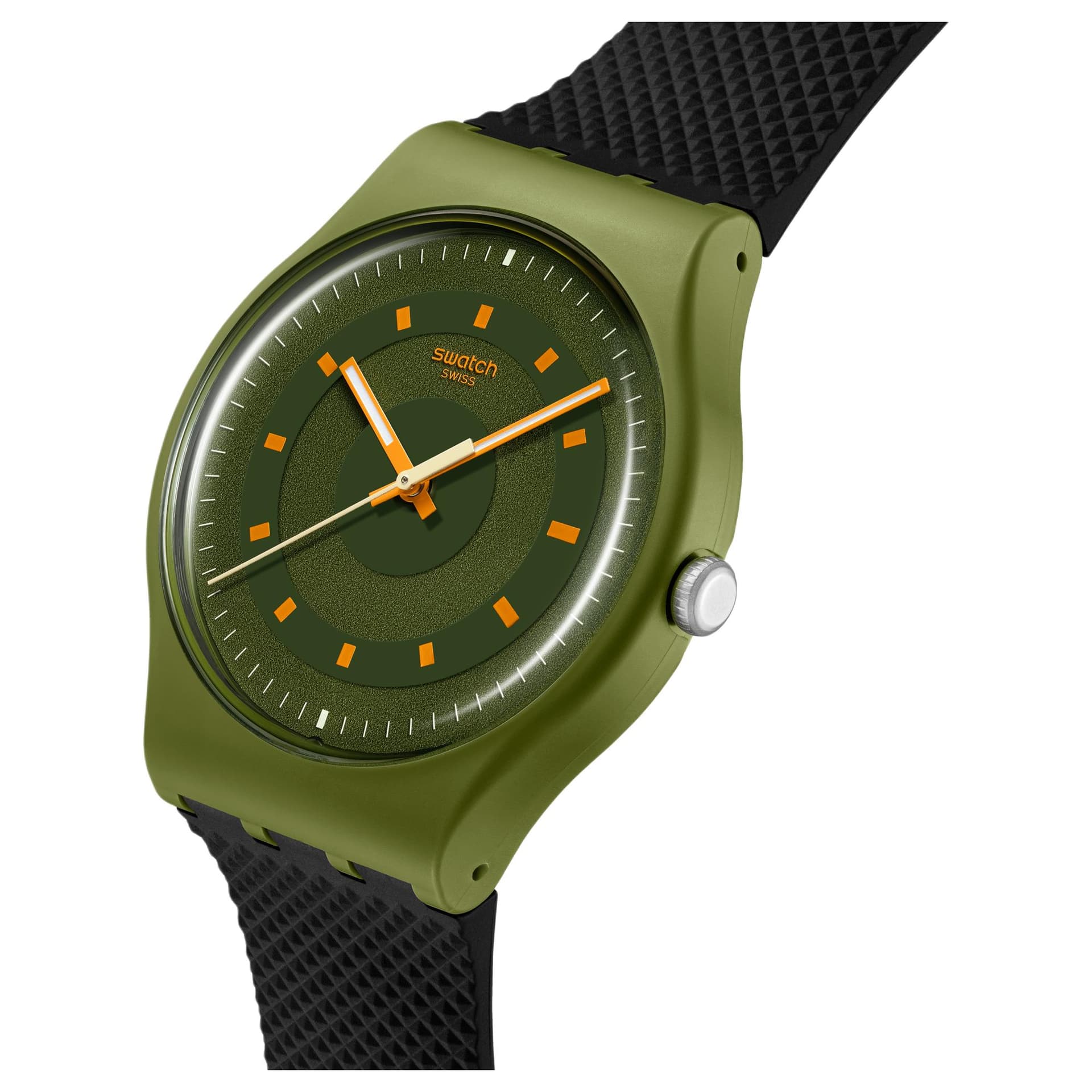 Часы Swatch Quartz Механизм Женские часы 41 мм Зеленый - изображение 2