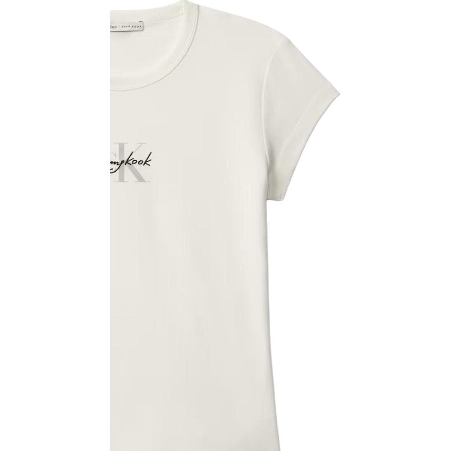 Футболка Calvin Klein Jung Kook Collaboration Айвори Белый Женские T-Рубашки - изображение 2