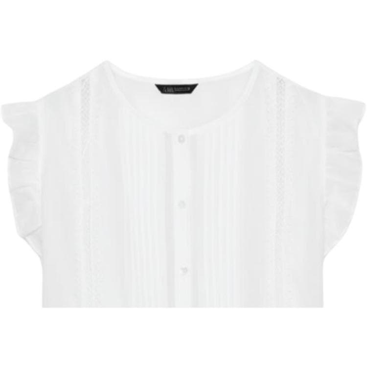 Блузка ZARA Белые Женские Рубашки - изображение 4