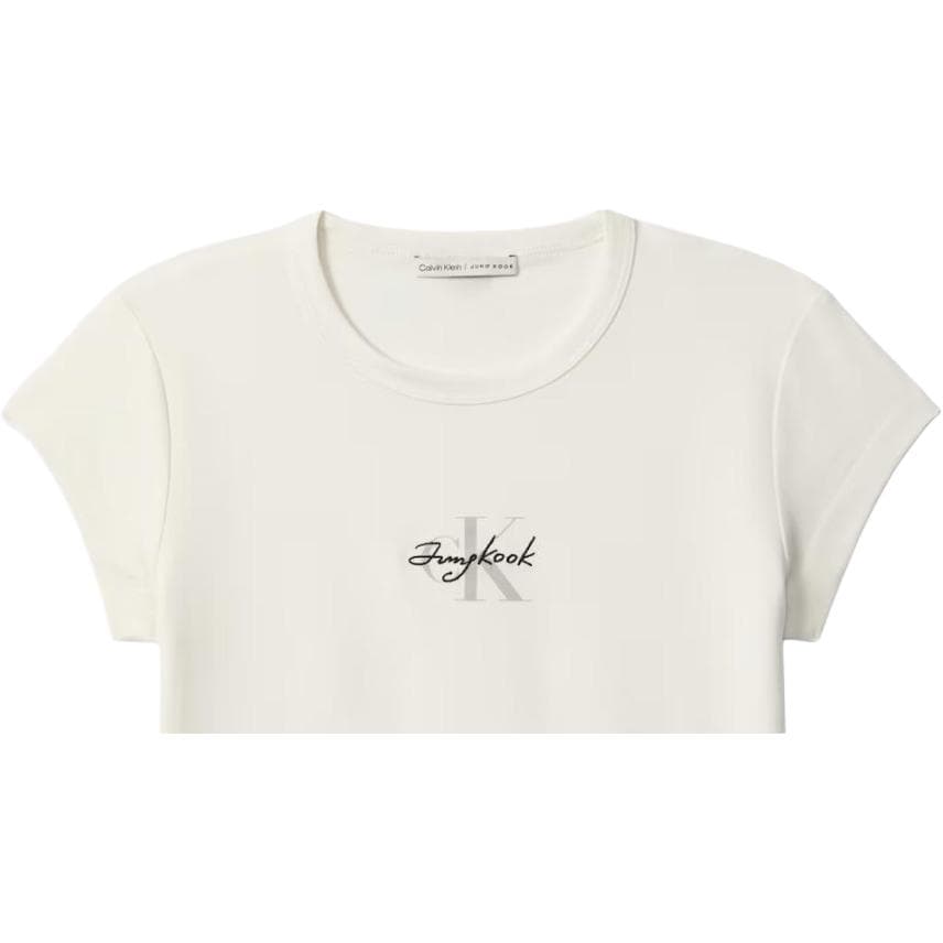 Футболка Calvin Klein Jung Kook Collaboration Айвори Белый Женские T-Рубашки - изображение 4