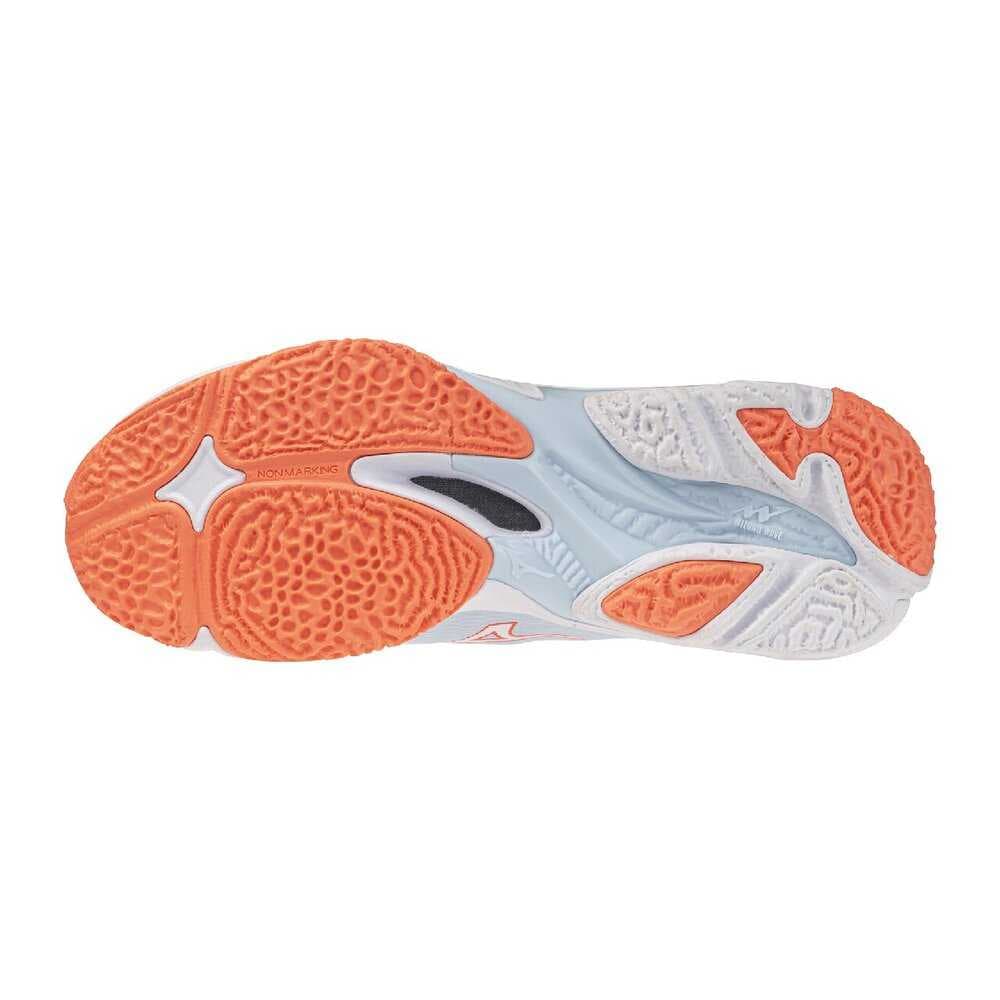 Кроссовки Mizuno Wave Lightning Волейбольные кроссовки Низкий Топ Саксофон TUBE X Белый X Апельсин 84 Женские - изображение 5