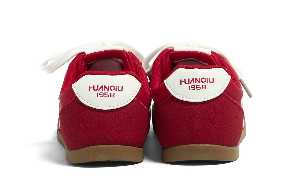 Кроссовки HUANQIU Кеды для скейтбординга Low Топ Красный Женские - изображение 4