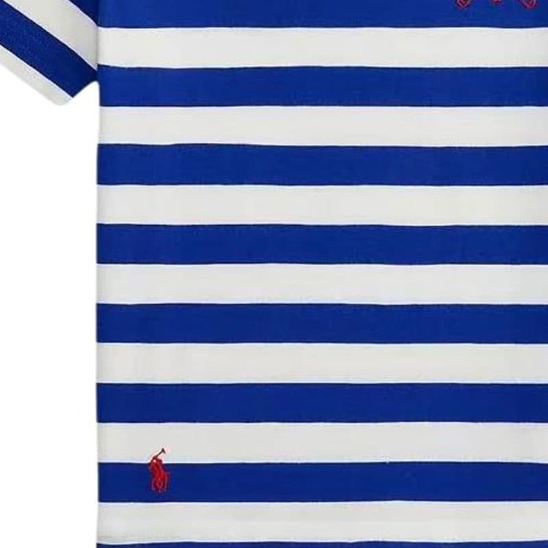 Футболка Polo Ralph Lauren Синие и Белые Детские Рубашки T - изображение 3