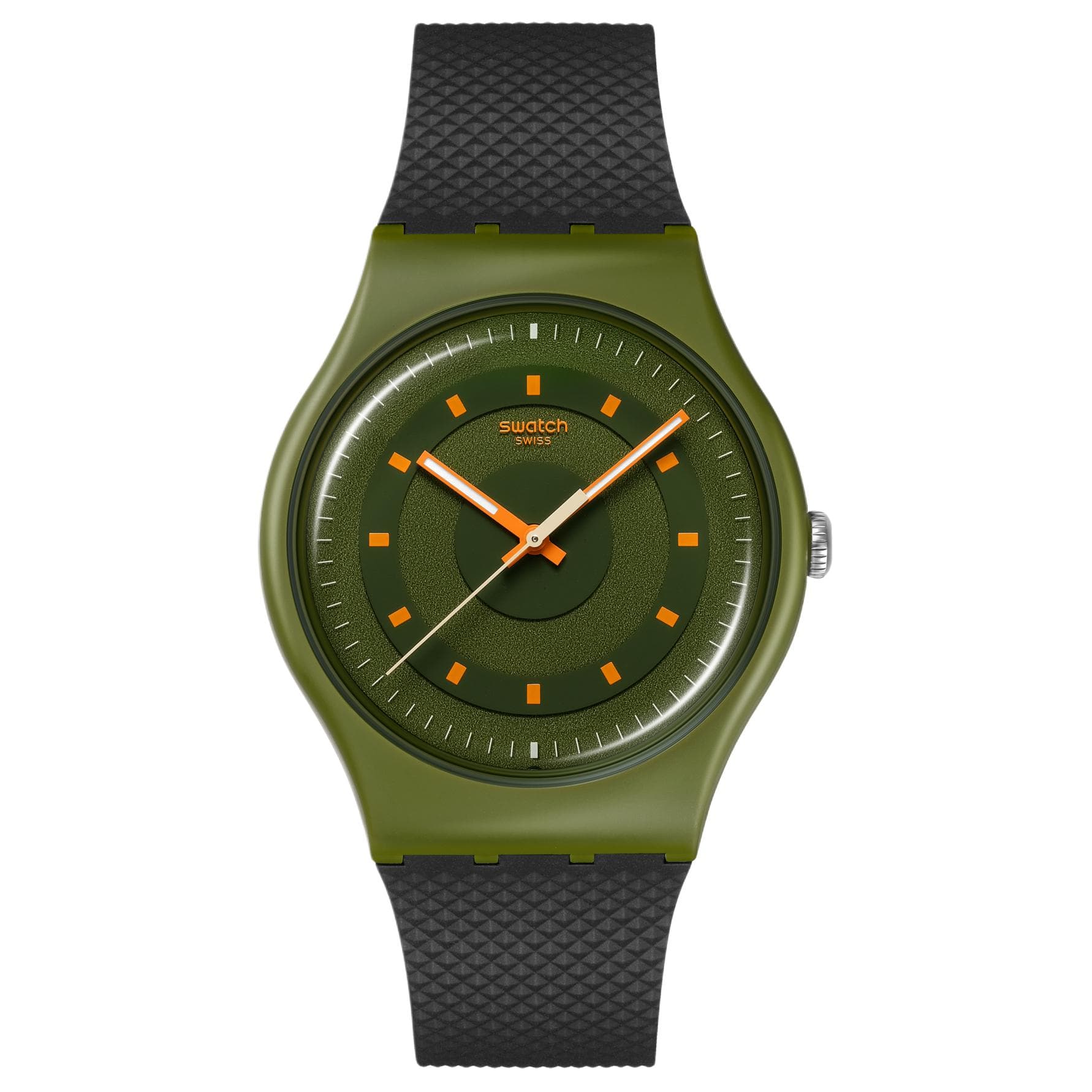 Часы Swatch Quartz Механизм Женские часы 41 мм Зеленый - изображение 1