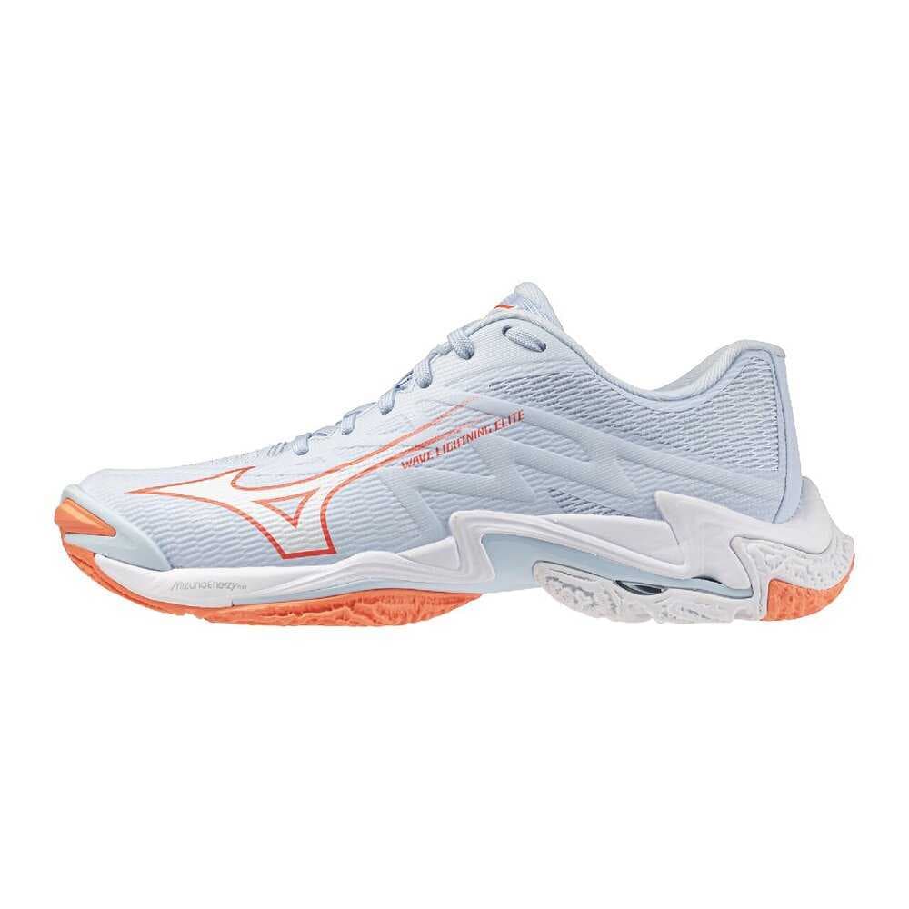 Кроссовки Mizuno Wave Lightning Волейбольные кроссовки Низкий Топ Саксофон TUBE X Белый X Апельсин 84 Женские - изображение 1
