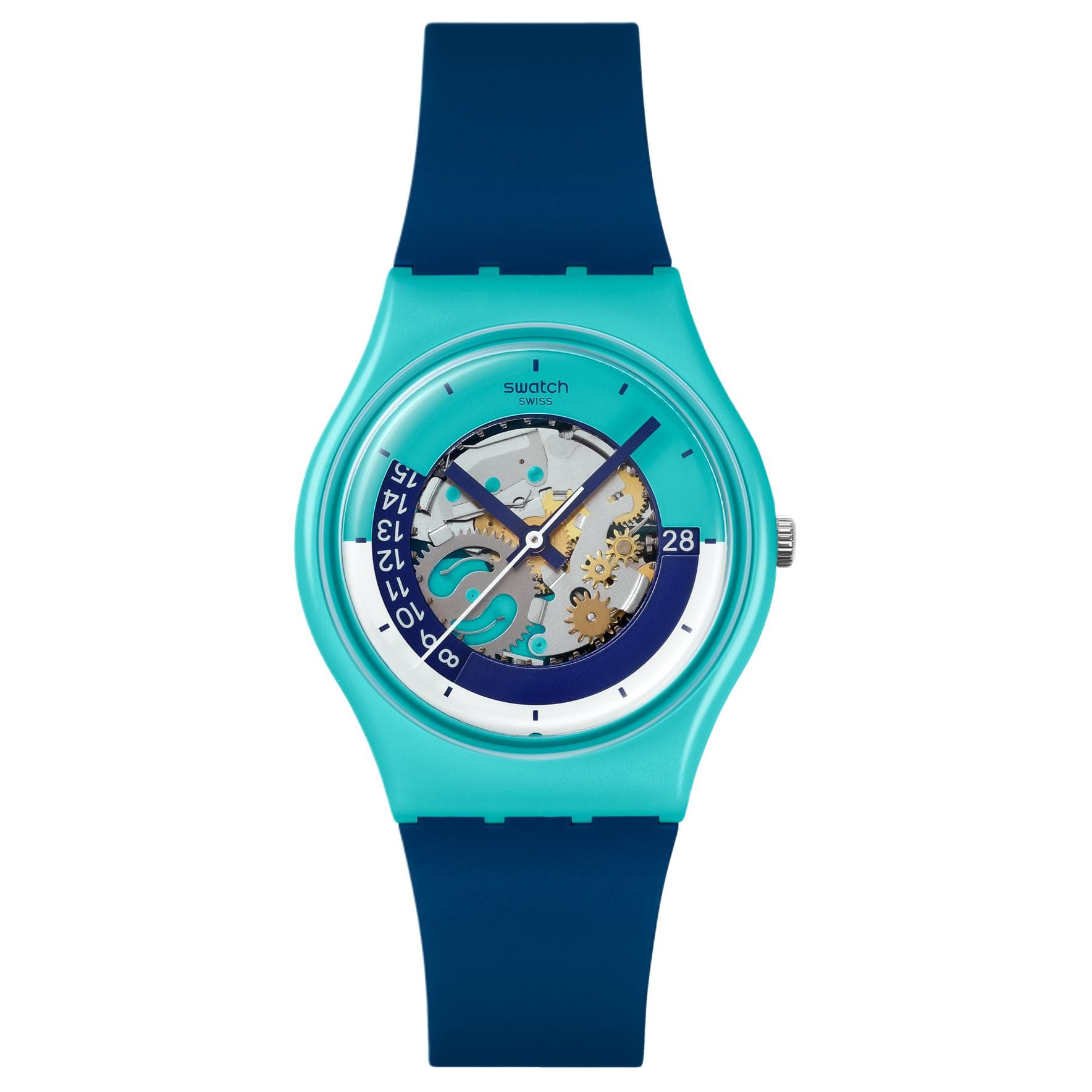 Часы Swatch Quartz Механизм Женские часы 34 мм Синий - изображение 1