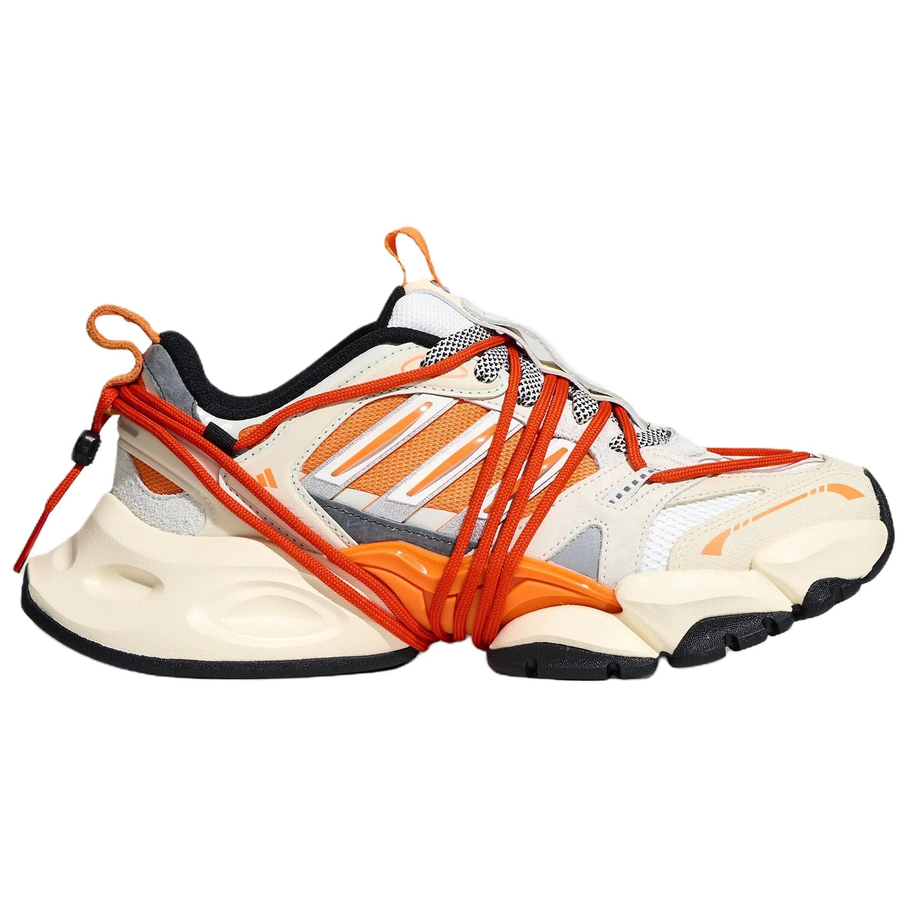 Кроссовки для бега Adidas XLG RUNNER DELUXE 2,0 Беговые кроссовки Низкий Топ Айвори Ярко-белый PURE Оранжевый Унисекс - изображение 2