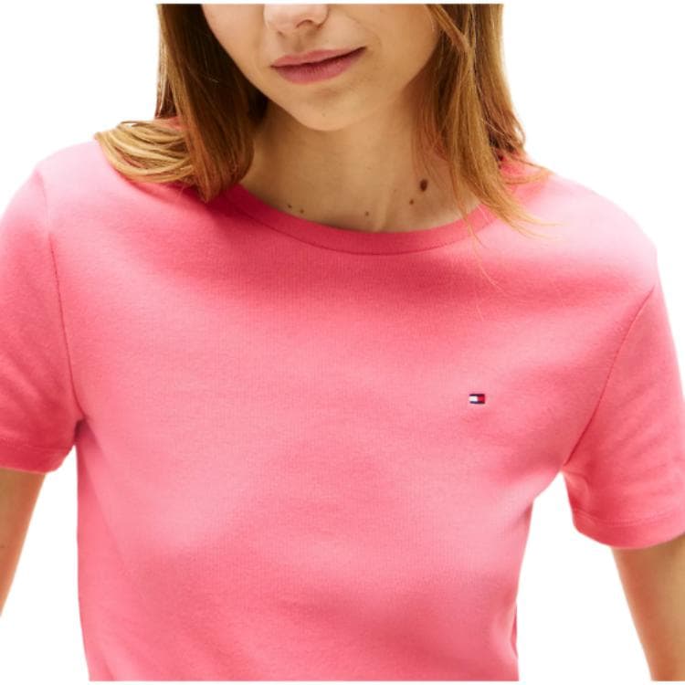 Футболка Tommy Hilfiger T-рубашка женская розовая - изображение 2