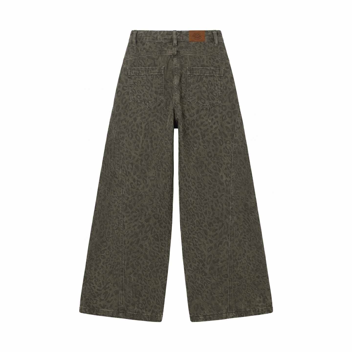 Джинсы dickies Армейский зеленый Леопардовый принт Брюки Женские Джинсы - изображение 2
