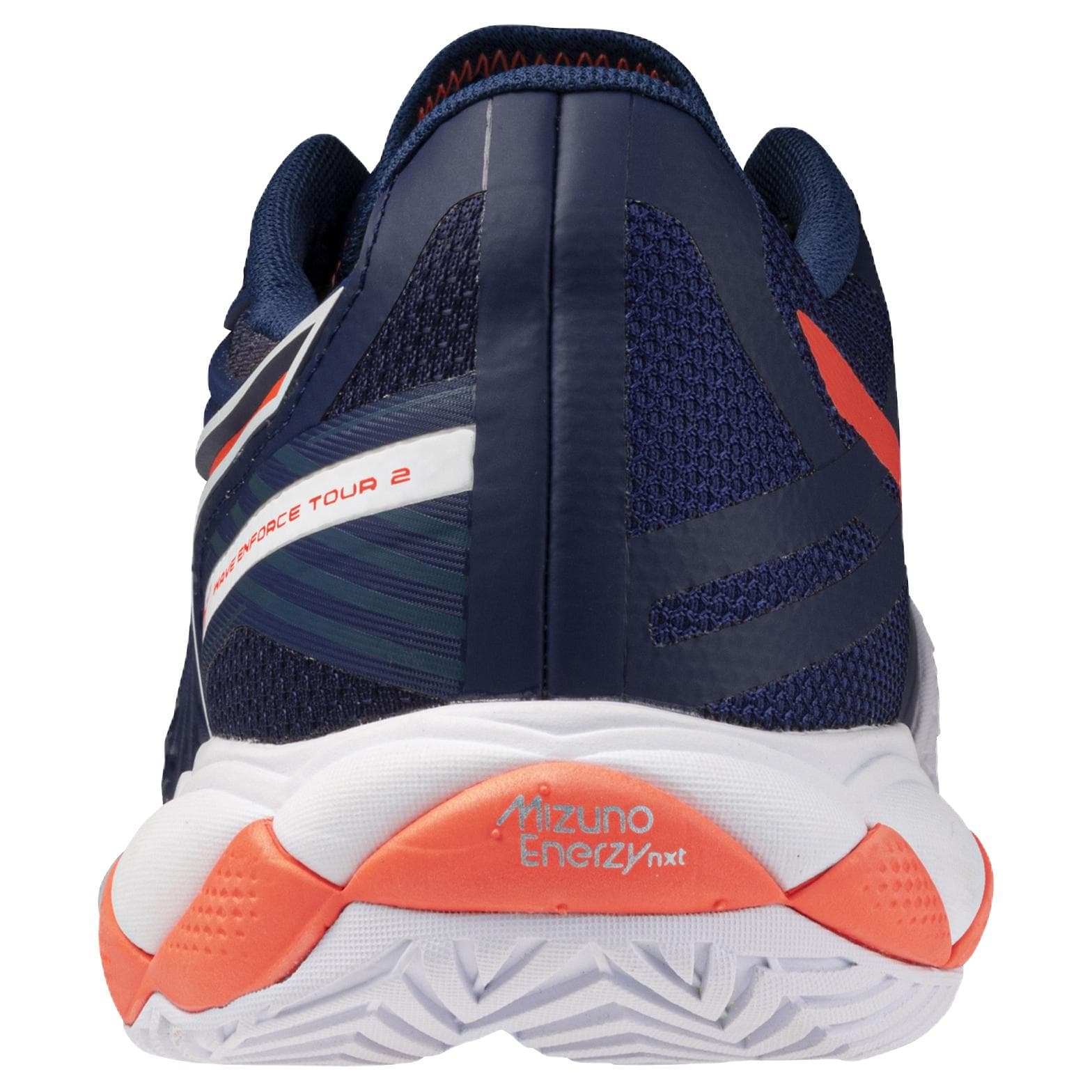 Кроссовки для тенниса Mizuno WAVE ENFORCE TOUR 2 Теннисные кроссовки Низкий верх Темно-синий Оранжевый Белый 61GA260014 Мужской - изображение 3