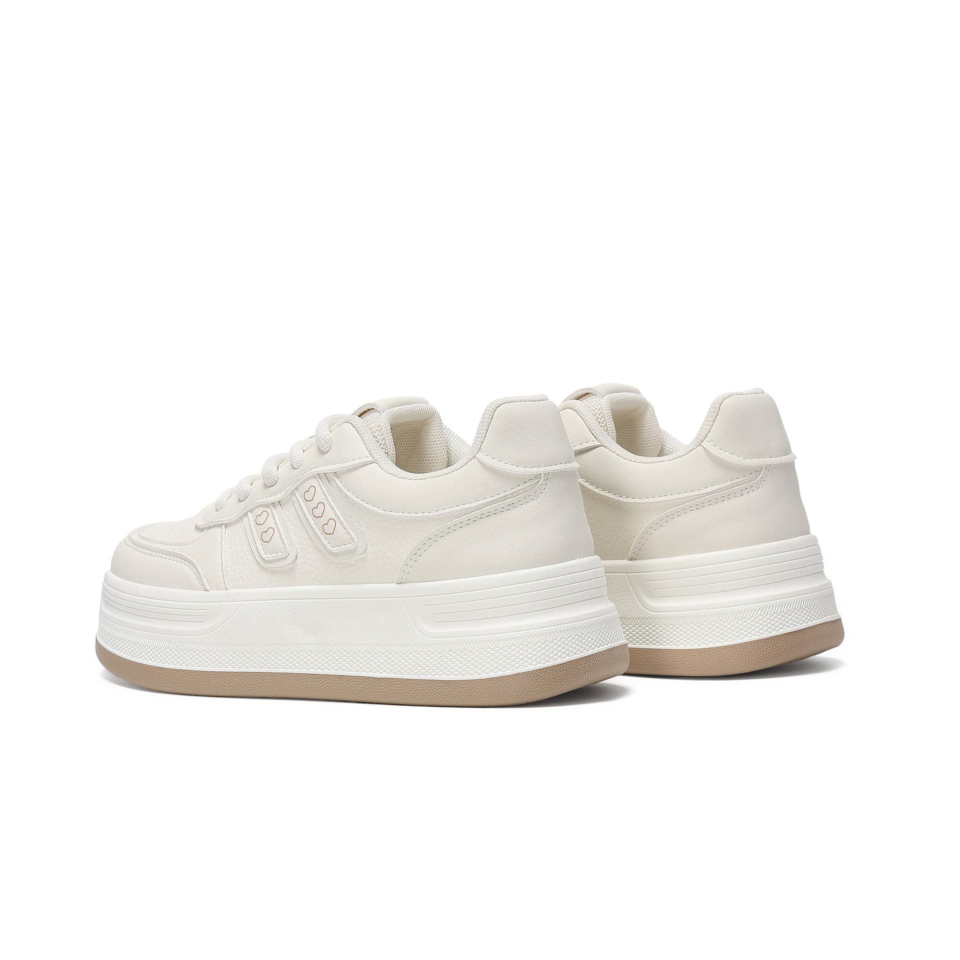 Кроссовки ZHR Skate Shoes Low Top Beige Casual Versatile Women's - изображение 5