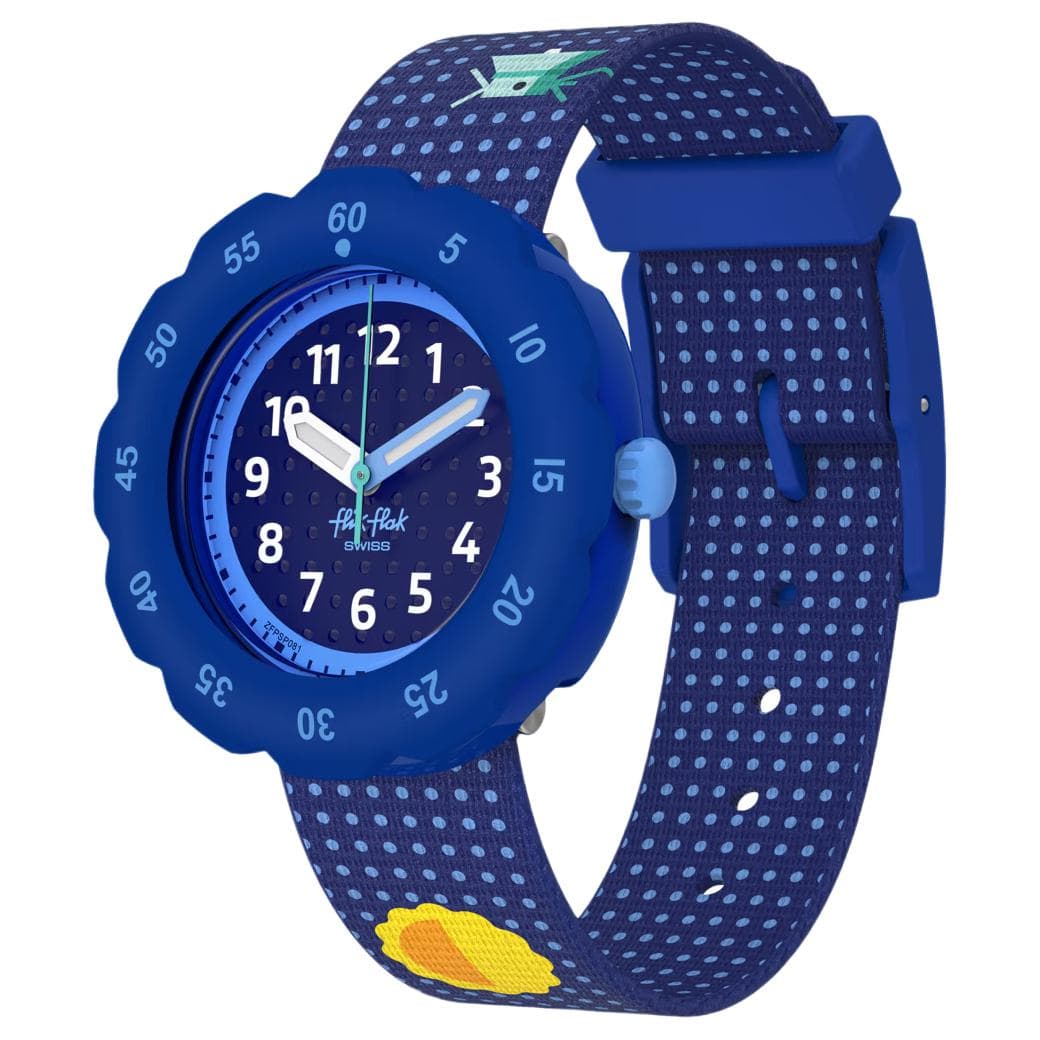 Часы Swatch Quartz Механизм Kids Часы Flik Flak 34,75 мм Синий - изображение 1