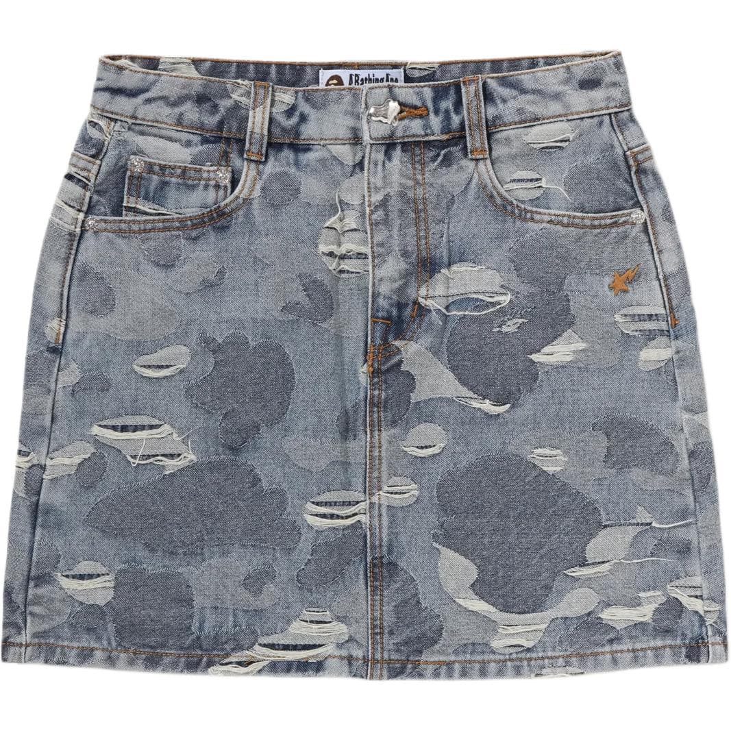 A BATHING APE FW26 Джинсовый синий Женские Джинсовые мини юбки - изображение 1