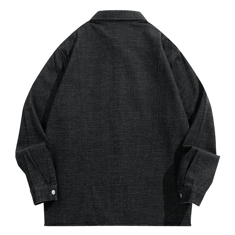 Рубашка PEACEBIRD MEN Denim Jet Black 1 Мужская Рубашка - изображение 2
