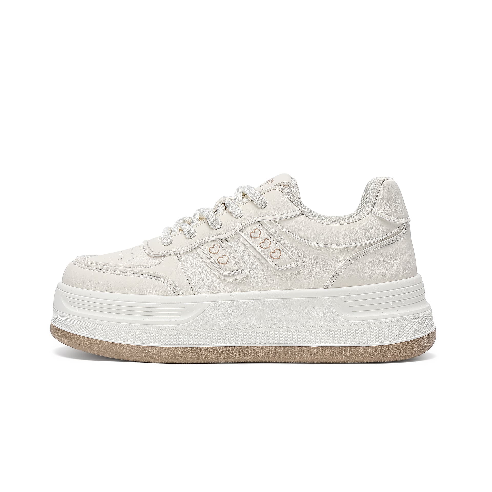 Кроссовки ZHR Skate Shoes Low Top Beige Casual Versatile Women's - изображение 1