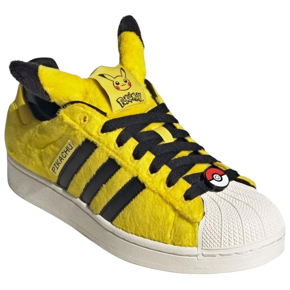 Кроссовки Adidas Originals X Pokémon Superstar Low Топ Скейтборд Обувь Унисекс Желтый черный - изображение 3