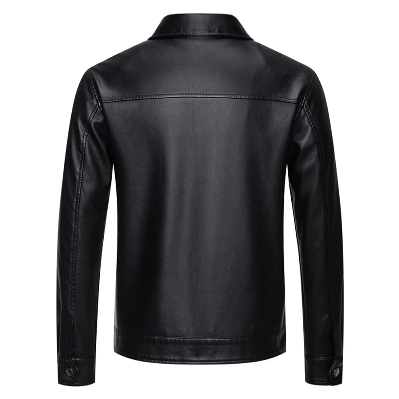 Кожаная куртки PIERRE CARDIN Черный мужской Кожаные куртки - изображение 3