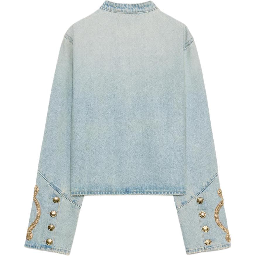 zara Trf Светло-синий Женские Джинсовые куртки - изображение 2