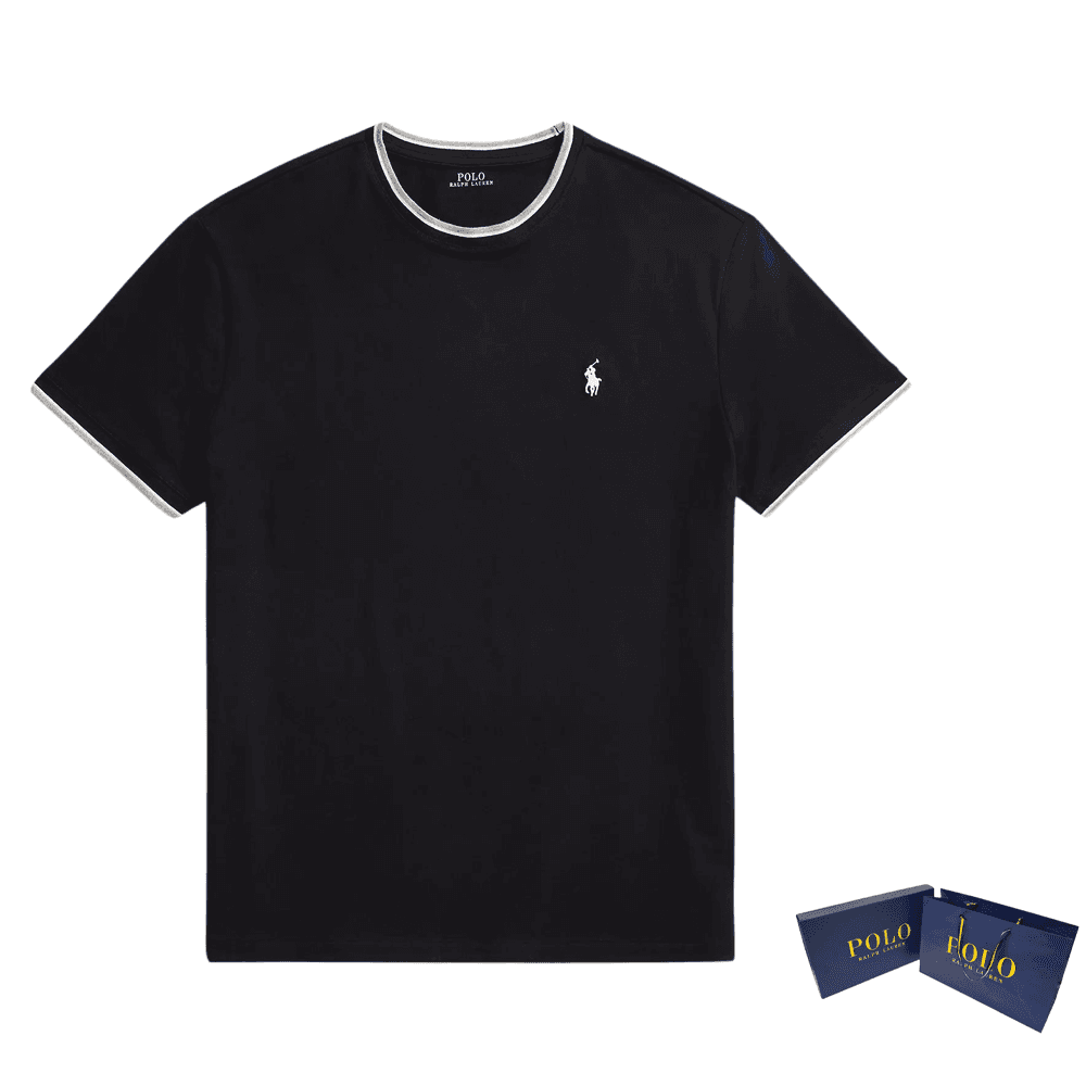 Футболка Polo Ralph Lauren T-Рубашка Классическая Версия Мужская Черная - изображение 4