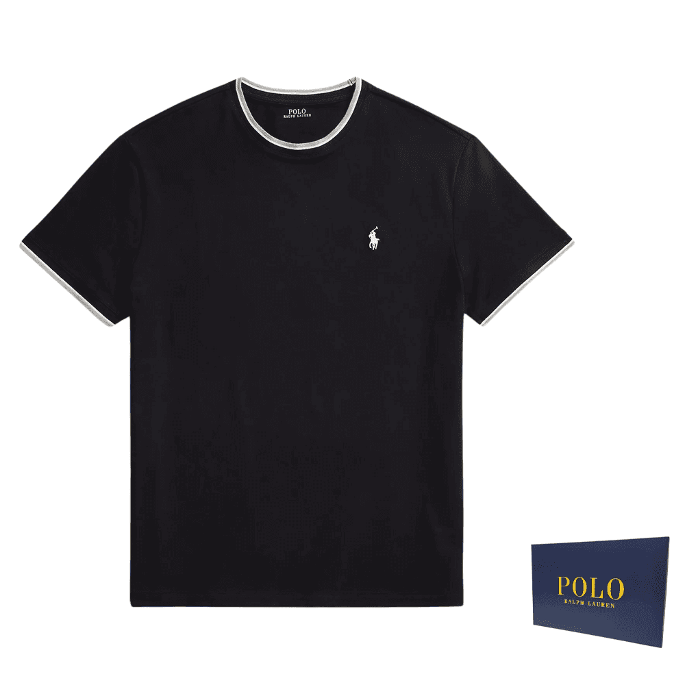 Футболка Polo Ralph Lauren T-Рубашка Классическая Версия Мужская Черная - изображение 3