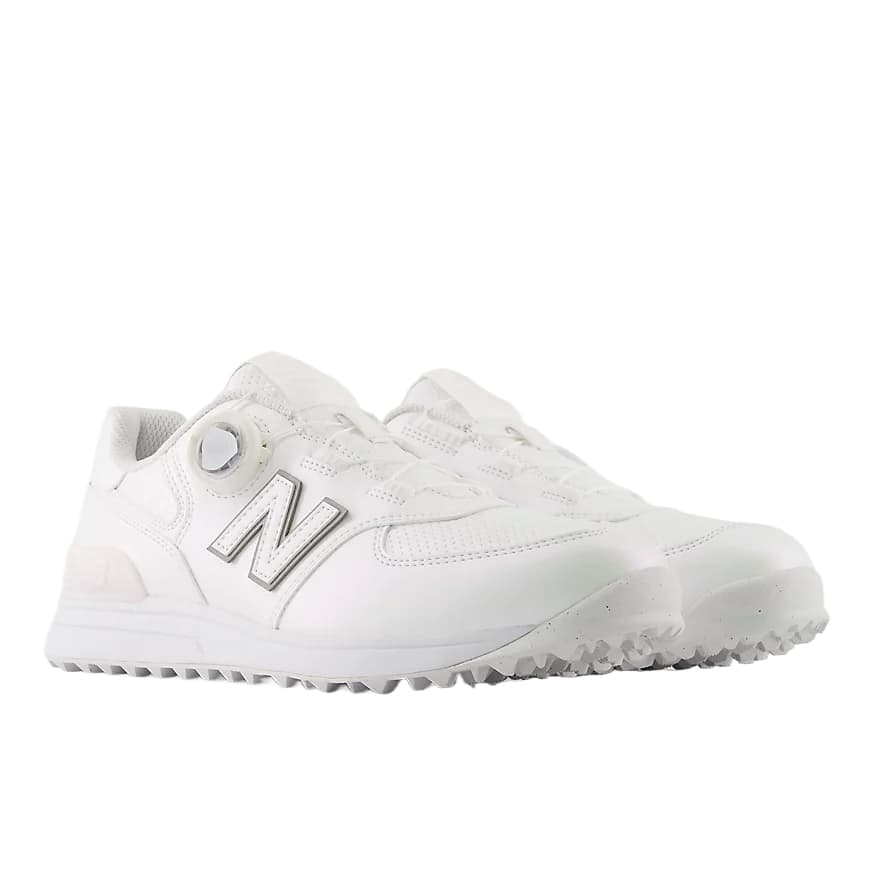 Кроссовки для гольфа New Balance NB 574 V4 Обувь для гольфа Low Топ Бело-розовый Соль Женские - изображение 3