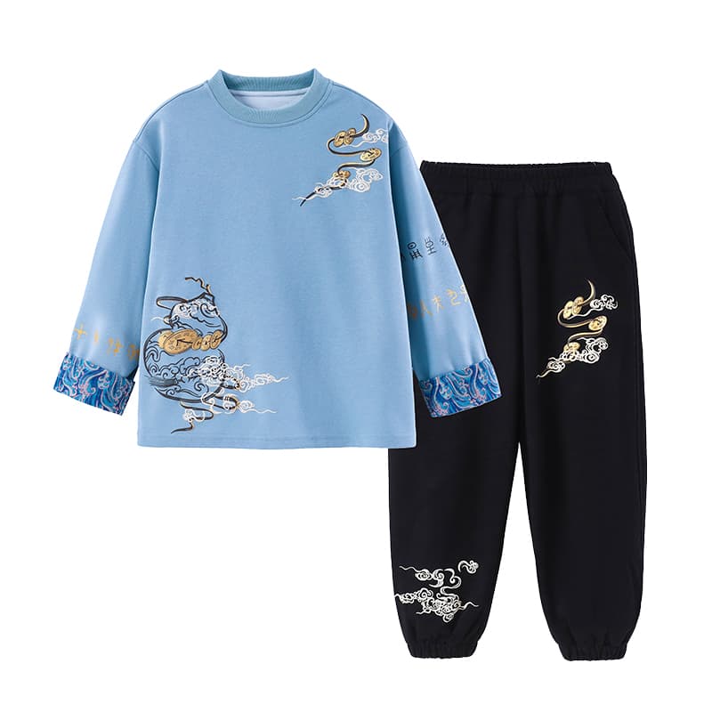ATONGMU Синий Kids Повседневные спортивные костюмы Наборы - изображение 1