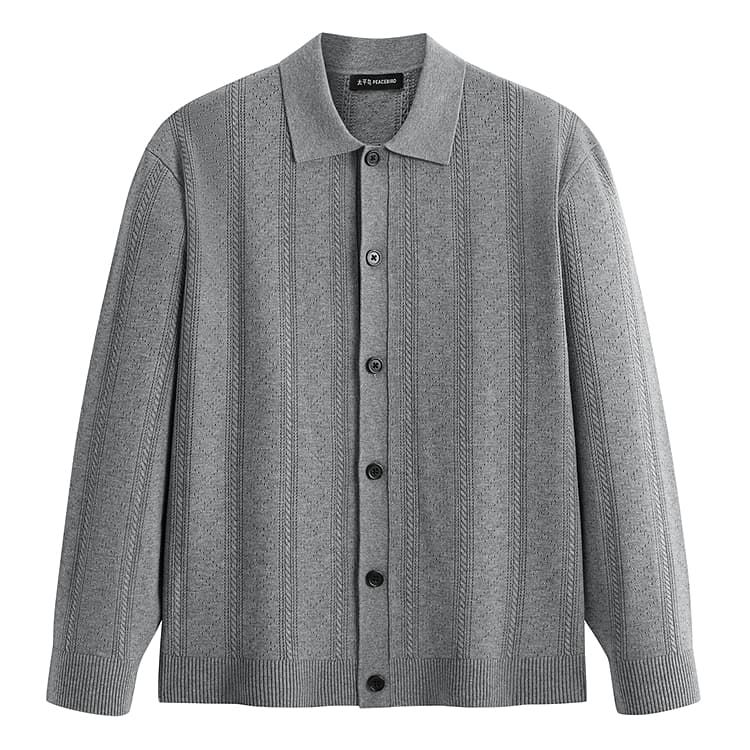 PEACEBIRD MEN Black Gray Color Мужской Трикотаж - изображение 1