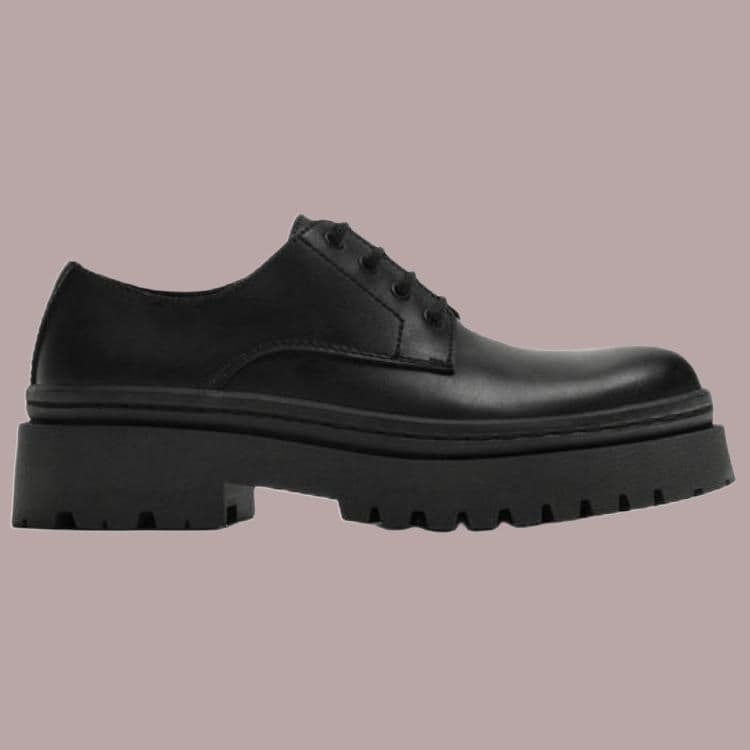 ZARA PU (полиуретан) Повседневные кожаные туфли Мужские Черные - изображение 2