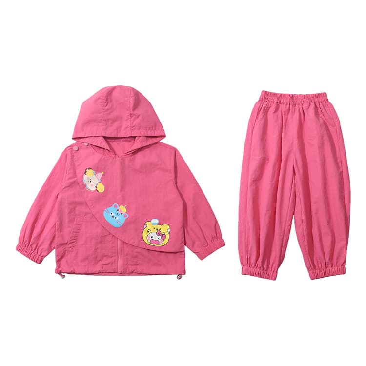 BOBBY ABLEY Pink Red Preschool Casual Sportswear Sets BOBBY ABLEY Розовый Красный Предшкольные Повседневные Спортивные Костюмы Наборы - изображение 1