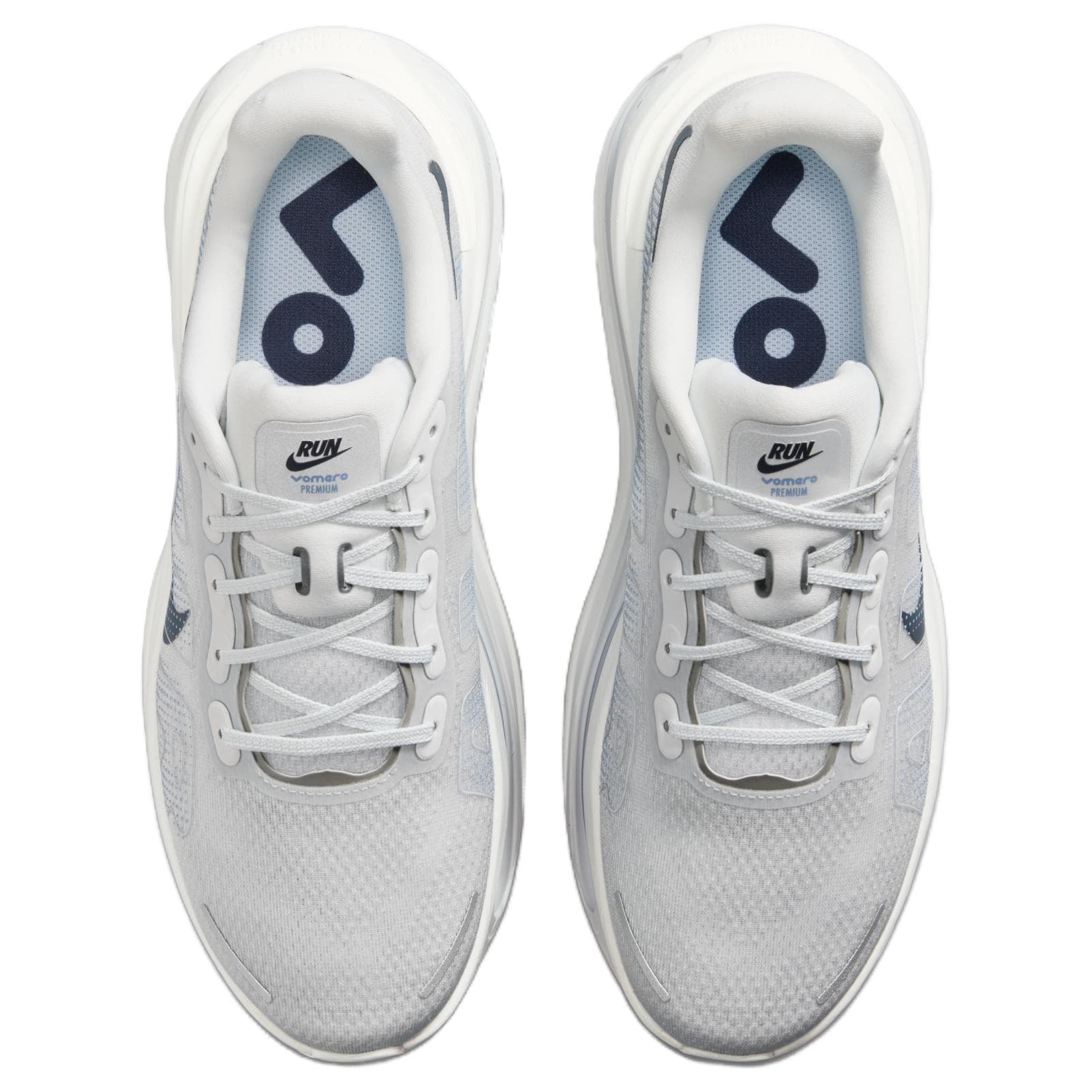 Кроссовки для бега NIKE Vomero Premium Сетчатая ткань Дышащий Oтскок Лоу-топы Беговые кроссовки Мужской Серый белый - изображение 4