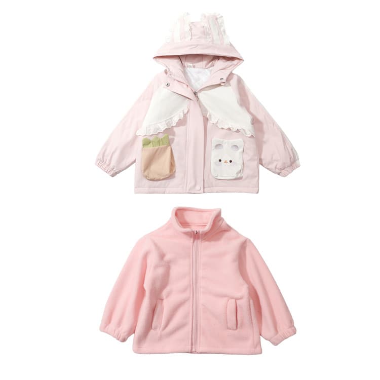 ATONGMU Розовое пальто + подкладка Kids куртки - изображение 1