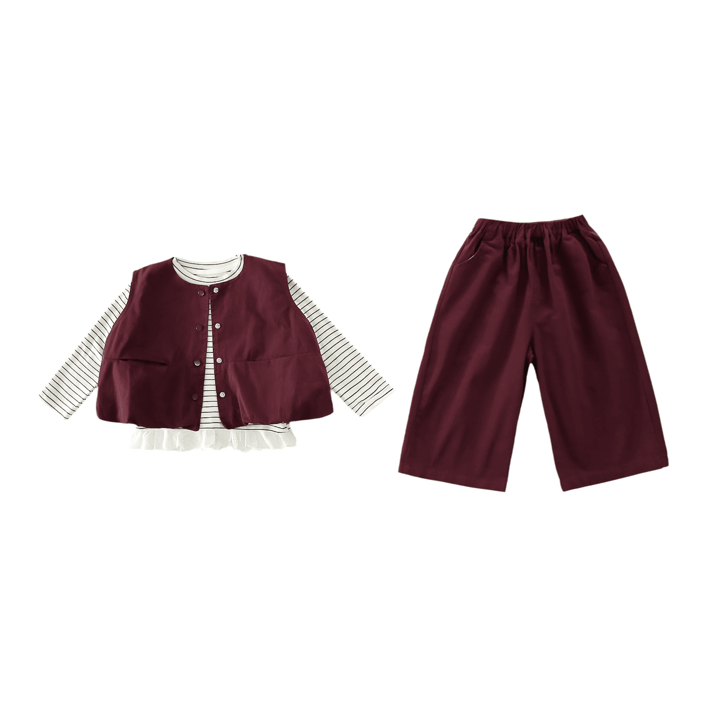 ATONGMU Бордовый Kids Повседневные спортивные костюмы Наборы - изображение 1