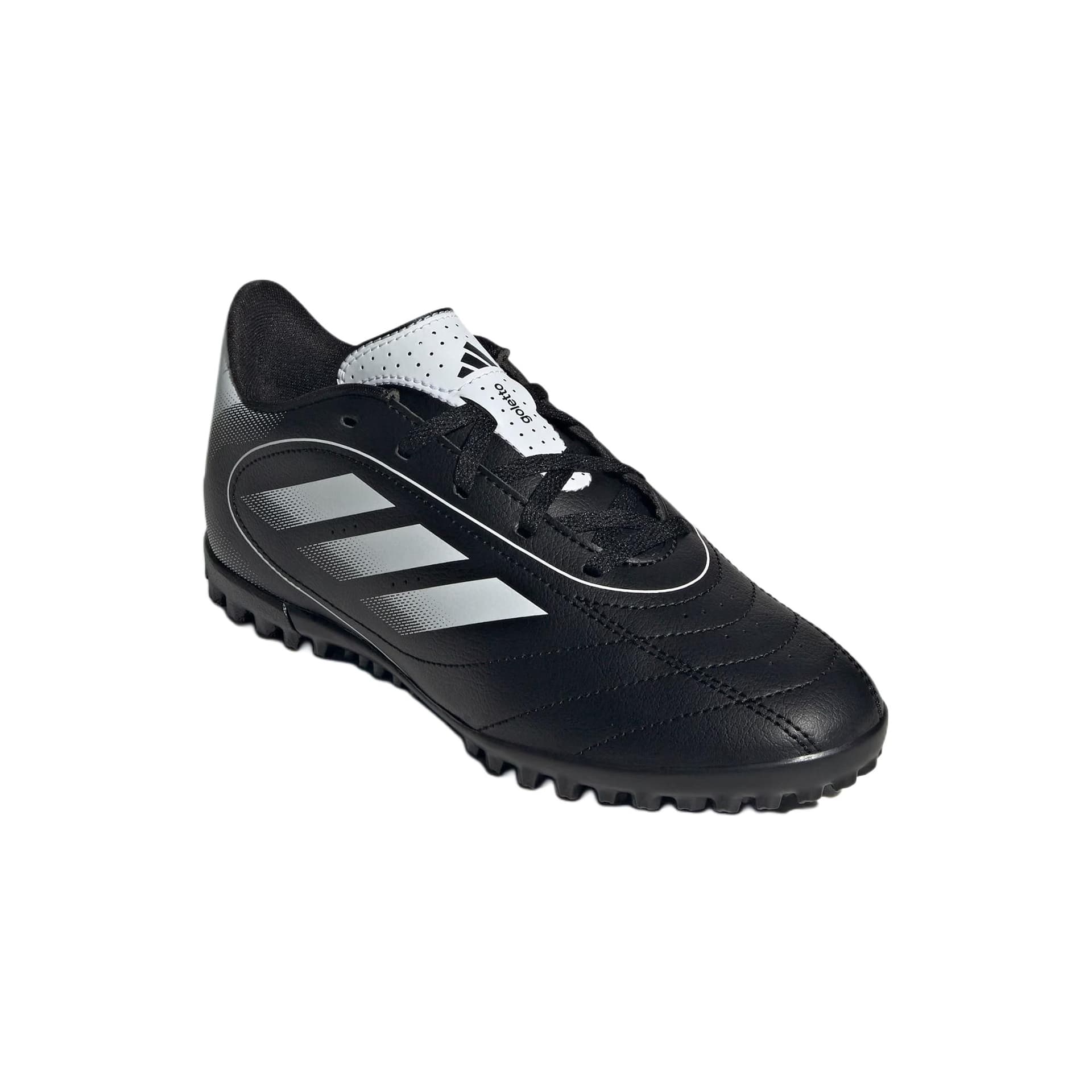 Бутсы Adidas GOLETTO 9 Синтетическая кожа противоскользящие низкие футбольные бутсы для детей черно-белые детские - изображение 3