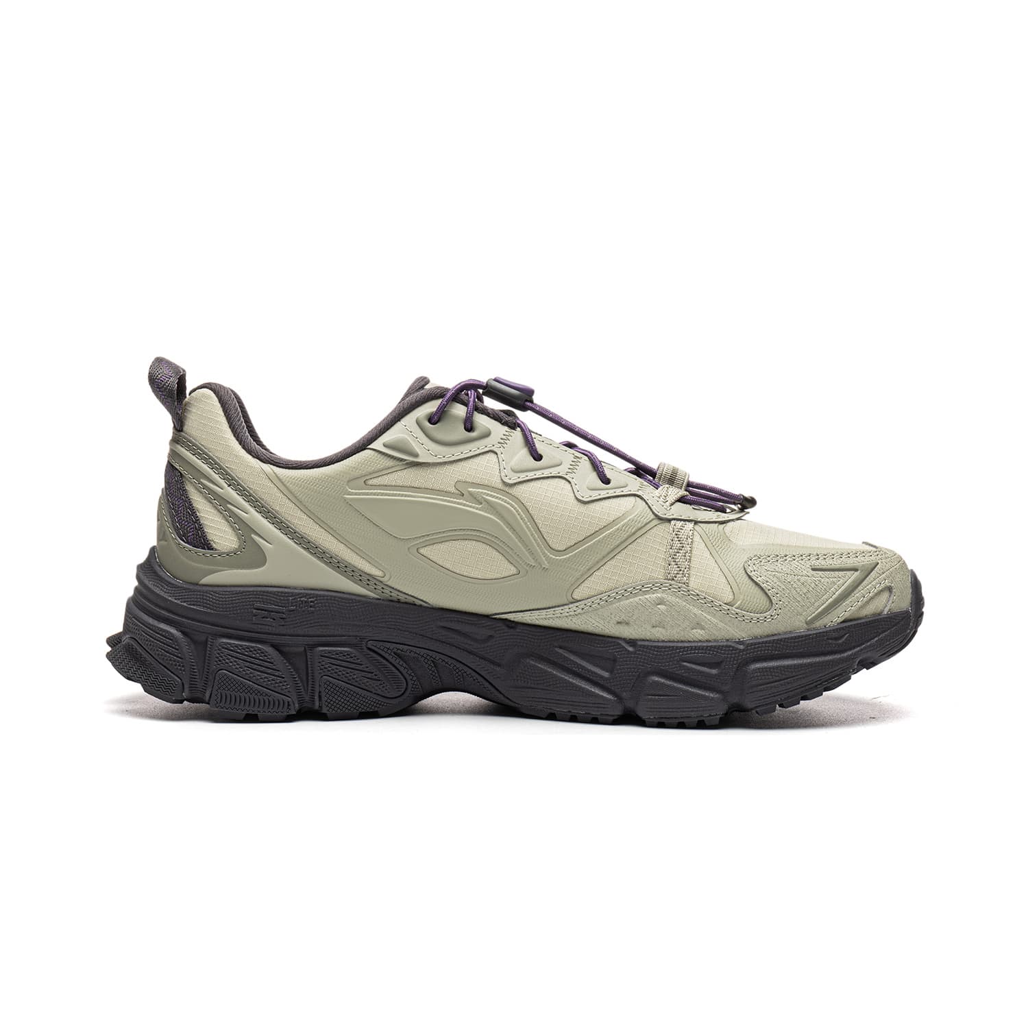 Кроссовки для бега Li NING Carefree TRAIL Беговые кроссовки Low Топ Бобовый Фруктовый сок Серый Женские - изображение 2