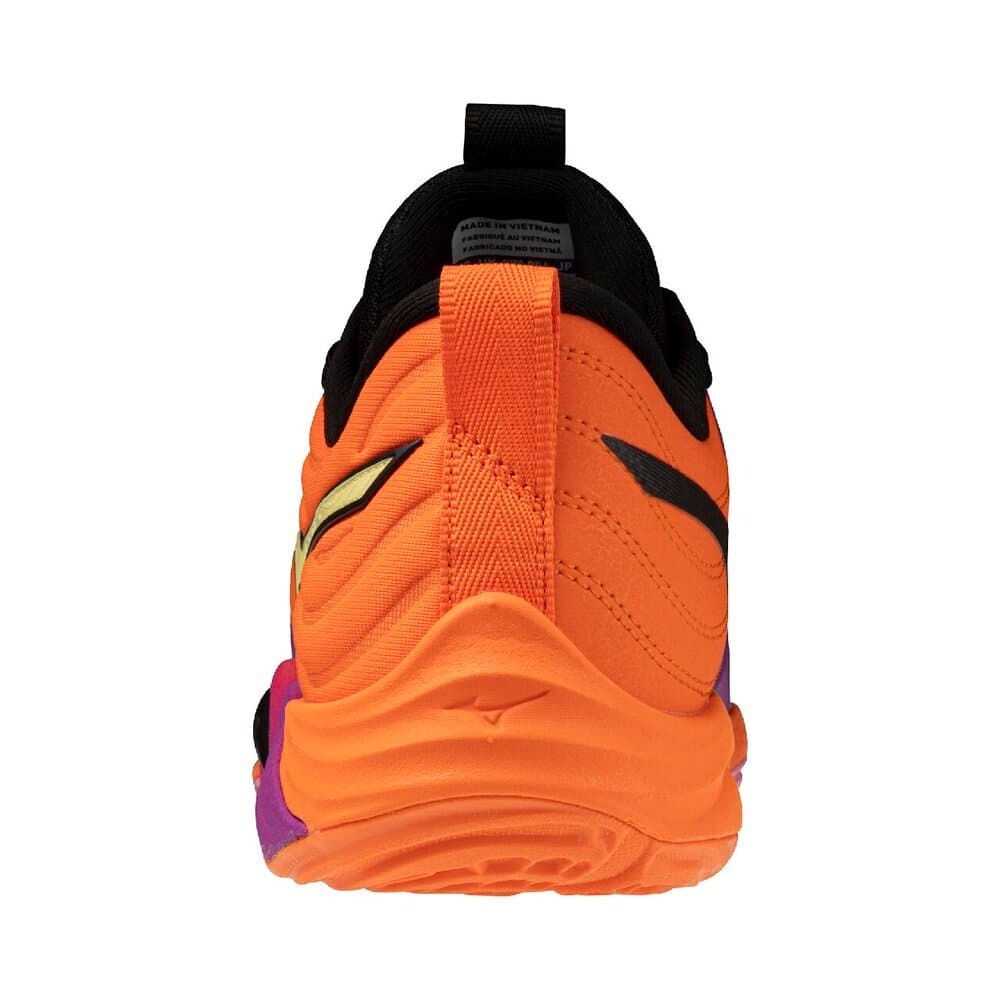 Кроссовки Mizuno WAVE MOMENTUM ELITE Волейбольные кроссовки Низкий Топ Фиолетовый Оранжевый Желтый Унисекс - изображение 5