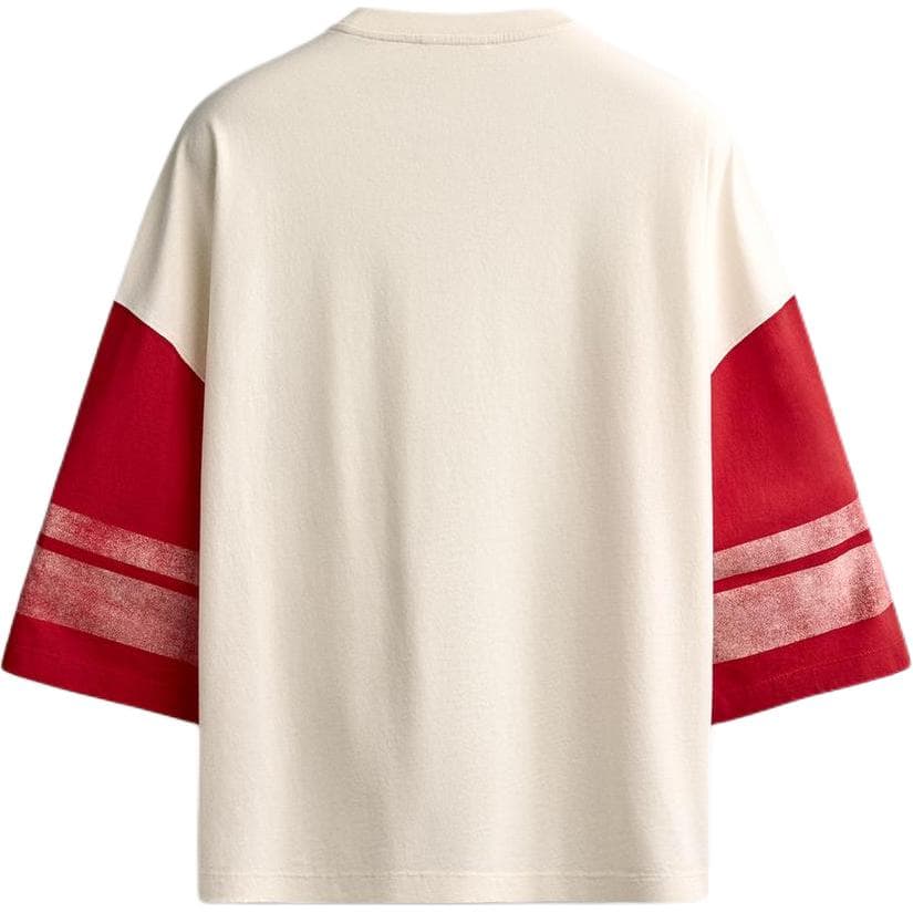 Футболка ZARA Red Men's T-Shirts ZARA Красные Мужские Футболки - изображение 2