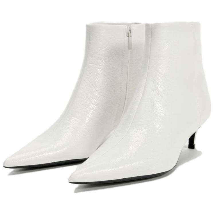 Сапоги zara Ботильоны High Топ Белый Женские - изображение 3