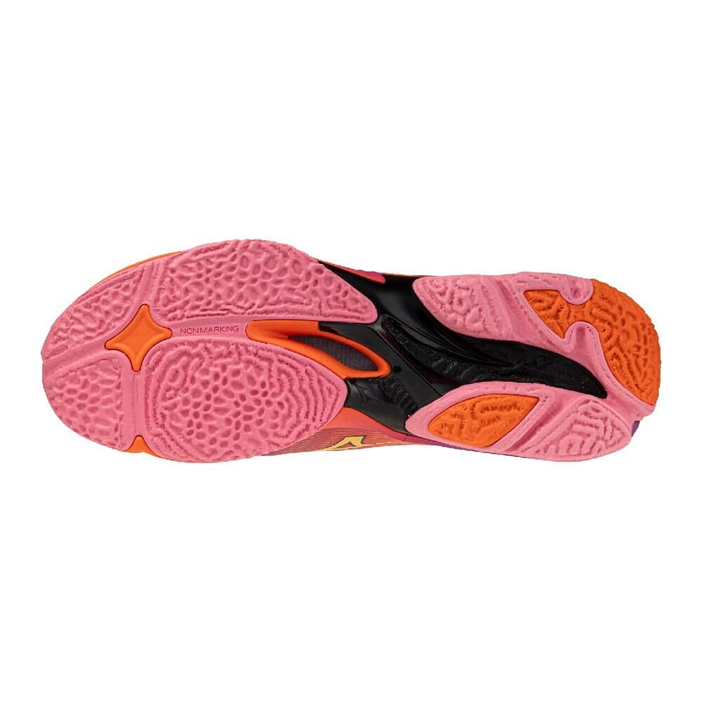 Кроссовки Кроссовки для волейбола Mizuno Wave Lightning Low Top V1GA260081 Фиолетовый Оранжевый Желтый Унисекс - изображение 2