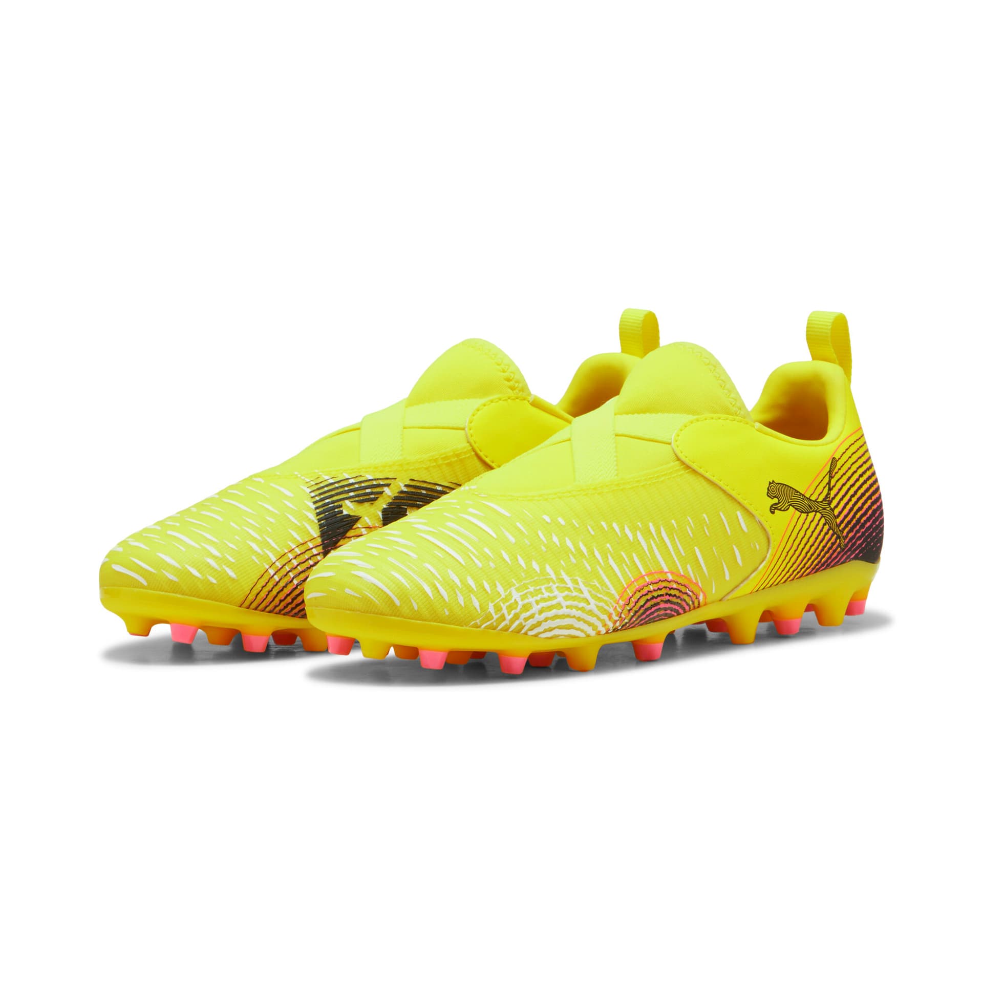 Бутсы PUMA FUTURE 8 MATCH Устойчивые к истиранию низкие детские футбольные бутсы желтого цвета для детей - изображение 3