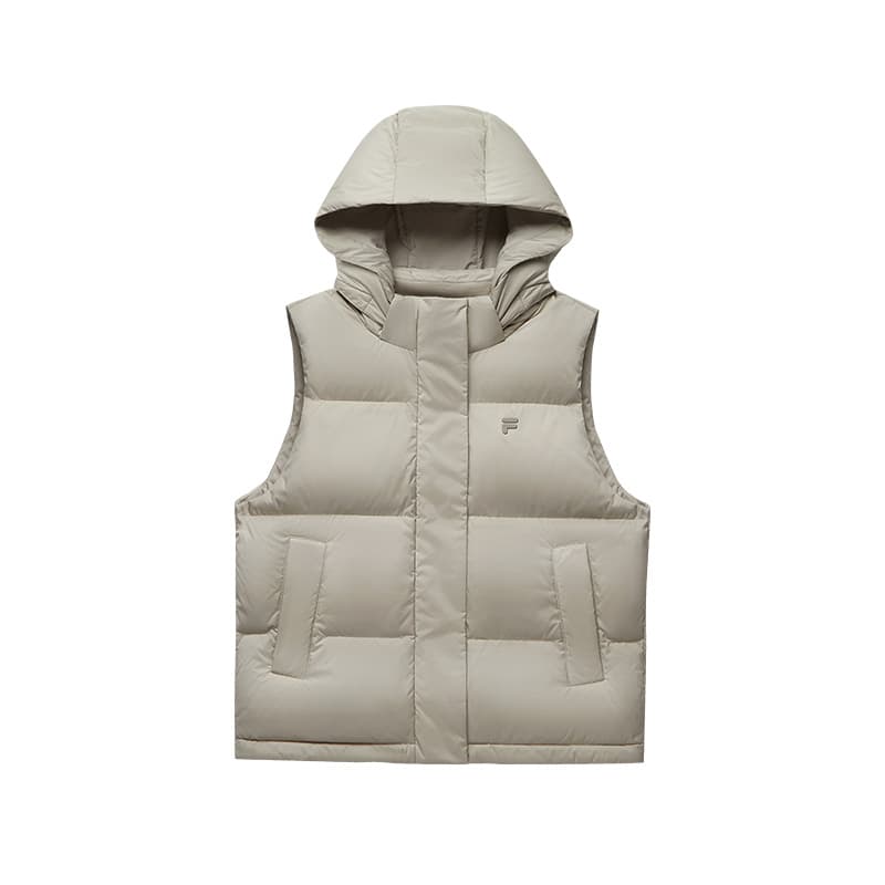 FILA FUSION FOB Пуховый жилет Женские Флисовая подкладка Серый - изображение 1