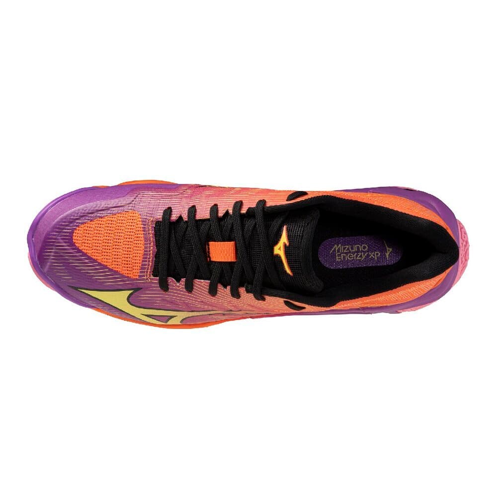Кроссовки Кроссовки для волейбола Mizuno Wave Lightning Low Top V1GA260081 Фиолетовый Оранжевый Желтый Унисекс - изображение 4