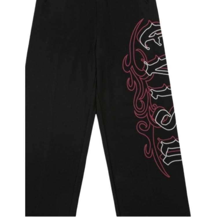 Штаны EVISU Черные Женские Повседневные Брюки - изображение 3